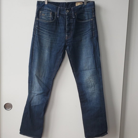 G Star Raw 3301 dark wash jeans no size - Picture 2 of 8